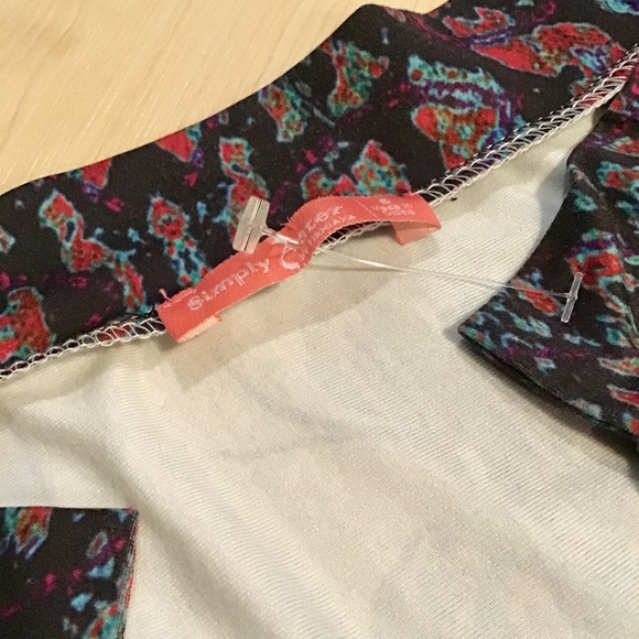 NWOT Simply Aster Floral 3/4 Sleeve Tunic Dress - Picture 2 of 6